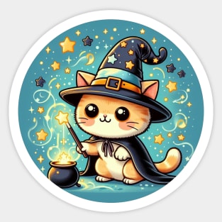 Cat Wizard Sticker